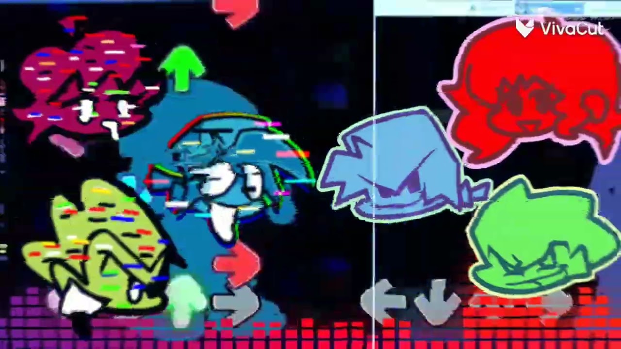 Blueballed v1 pero es bf,gf y pico vs bf,gf y pico glitch