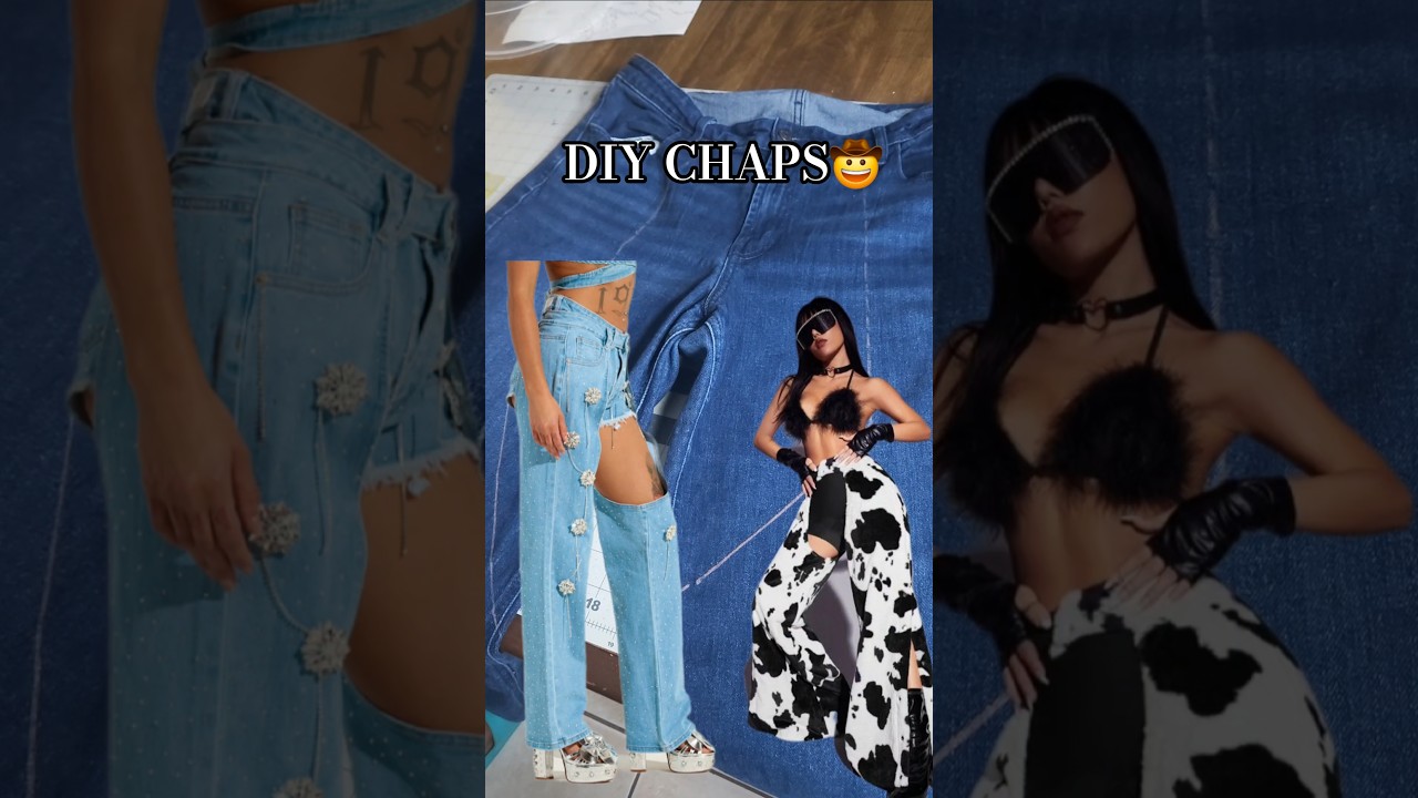 Upcycled Jeans to Chaps|Part 1| #upcycle #denim #chaps #diy