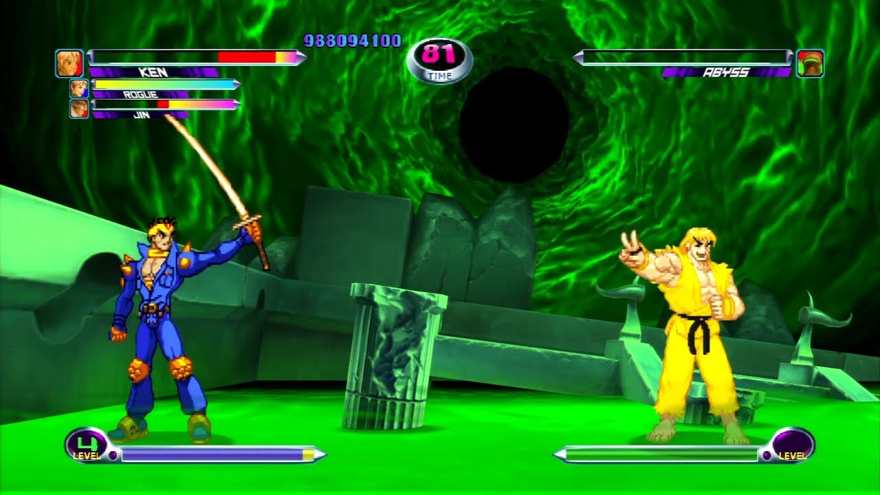 Marvel VS Capcom 2 - Rogue/Jin/Ken - Expert Difficulty Playthrough