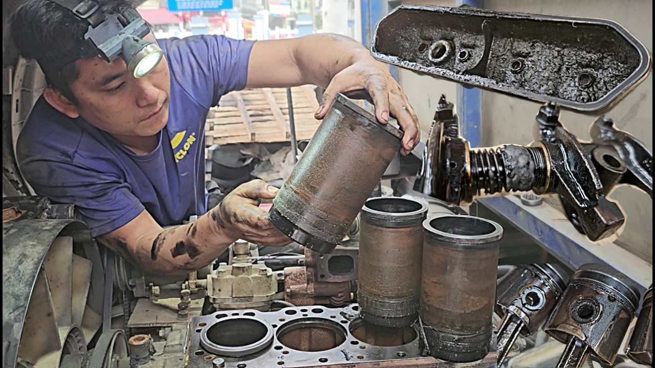 4 Hours To Overheated Engine Full Restoration | Coolant Leaking Into Engine & Oil Seal Failure