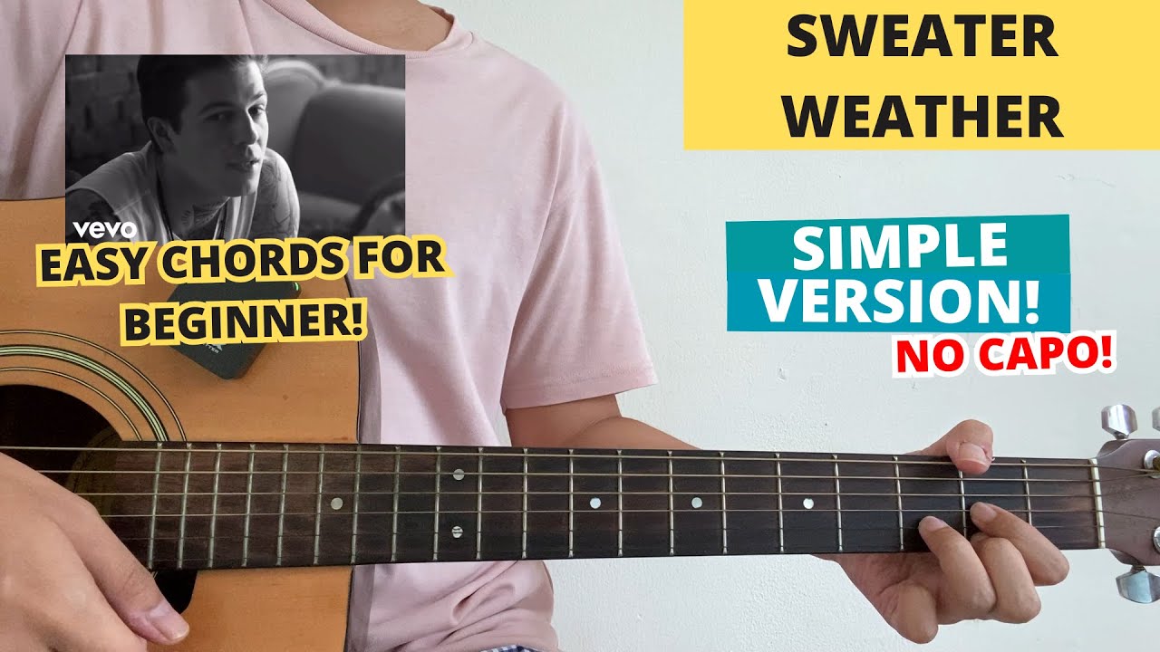 Sweater Weather - The Neighbourhood (Guitar Tutorial) Easy Chords For Beginner! No Capo!