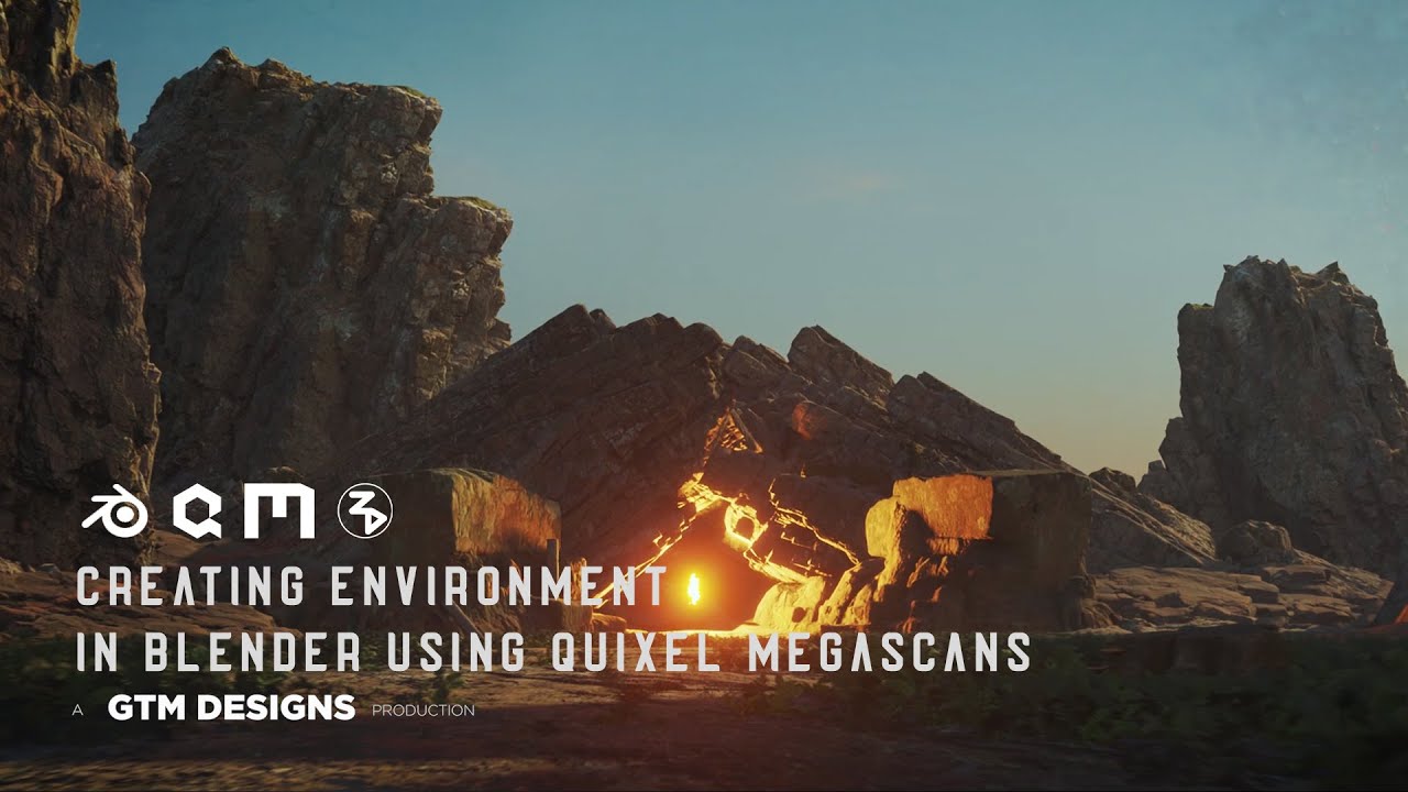 Simple Environment in Blender - using Quixel Assets