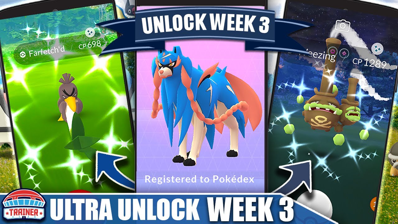 GEN 8 SHINIES! TOP ULTRA BONUS WEEK 3 TIPS! SHINY GALAR GEOWTH, FARFETCH'D & MORE! | Pok&eacute;mon GO