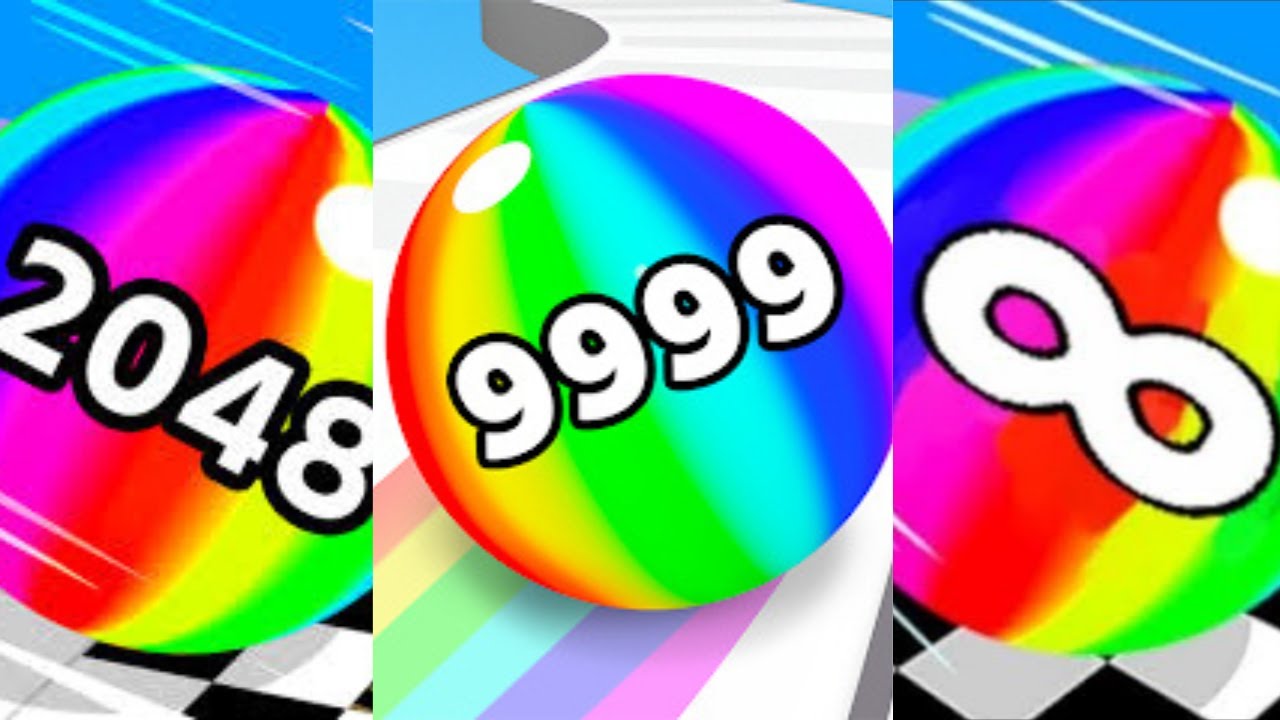 2048 | Ball Run 2048 vs 8192C wall - Number Ball Blend Challenge vs Ball Run Infinity #ballgamezone