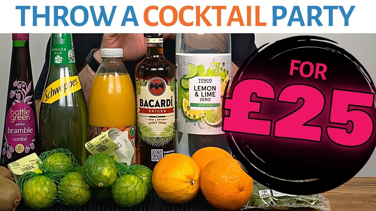 How to Throw a Cocktail Party on a £25 BUDGET - Tesco Haul with Spiced Rum