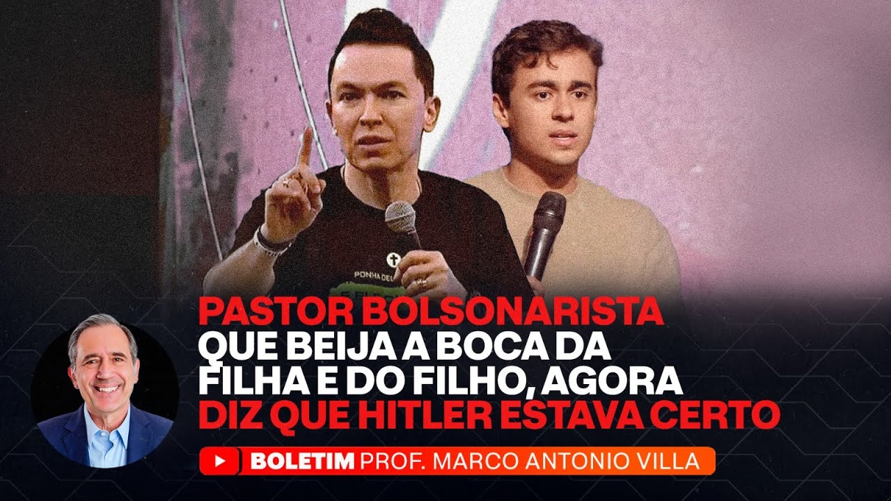 PASTOR BOLSONARISTA QUE BEIJA A BOCA DA FILHA E DO FILHO, AGORA DIZ QUE HITLER ESTAVA CERTO