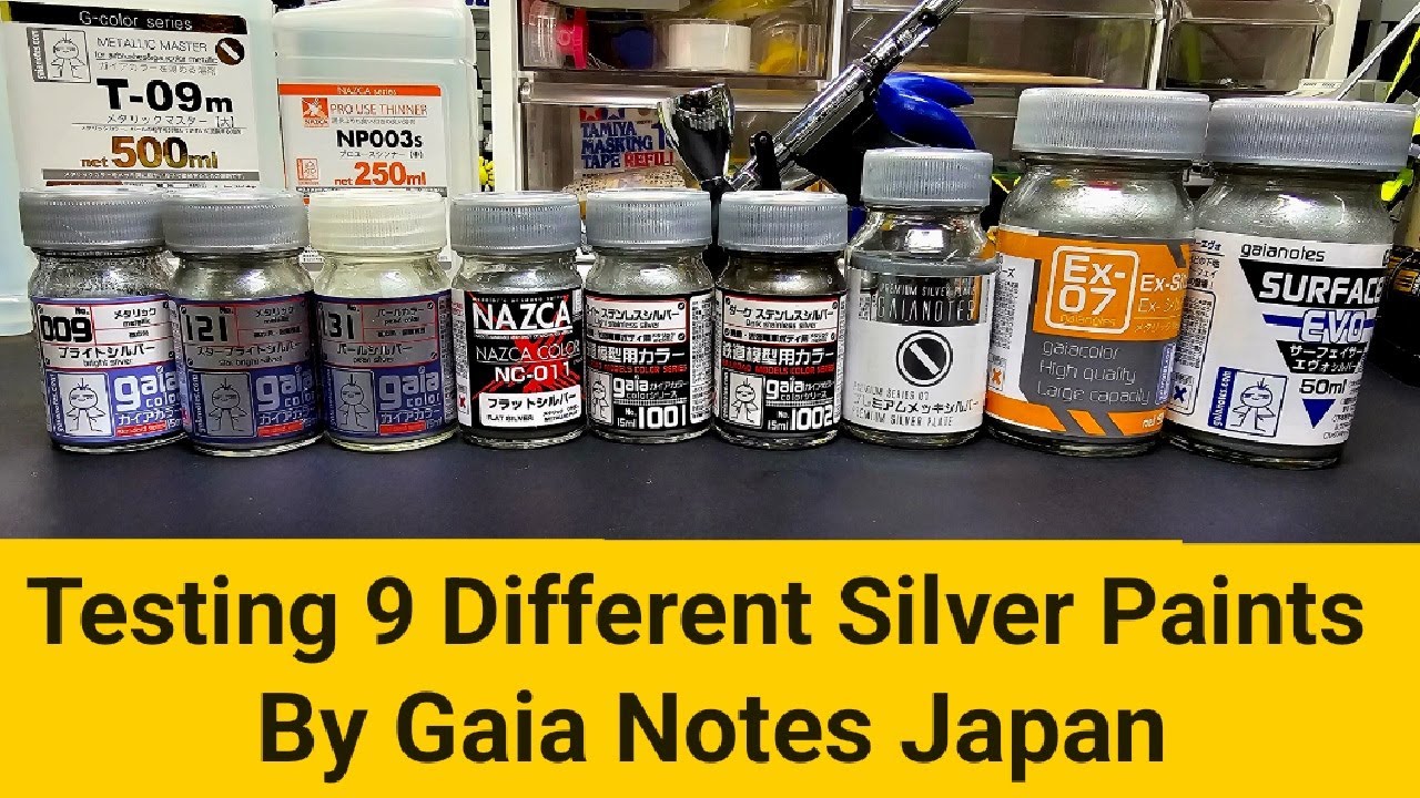 Testing Gaia Silver Paints  - 9 Different Silvers Tested