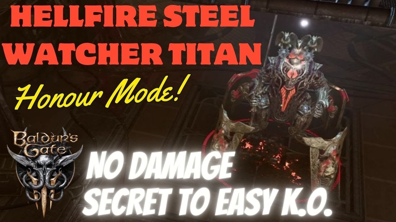 Baldur's Gate 3 Honour Mode - How to Defeat Steel Watch Foundry Titan Taking No Damage! Boss Fight
