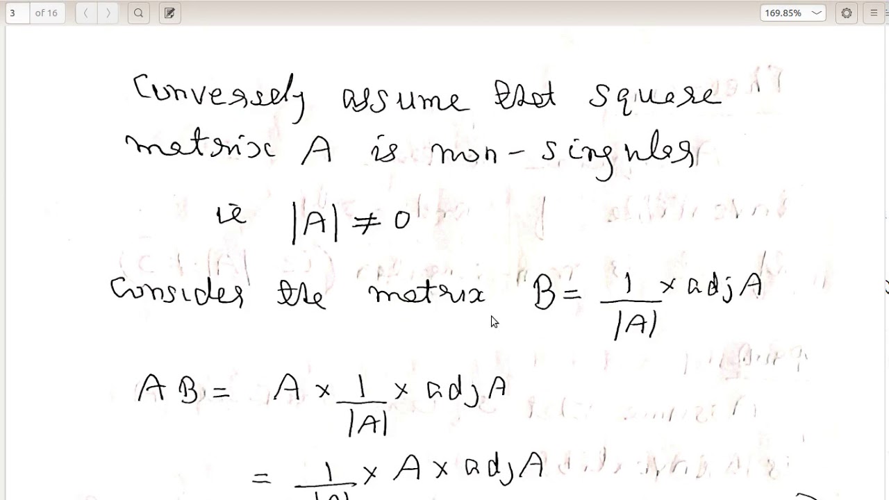 determinants class 14 invertibility of square matrix-condition