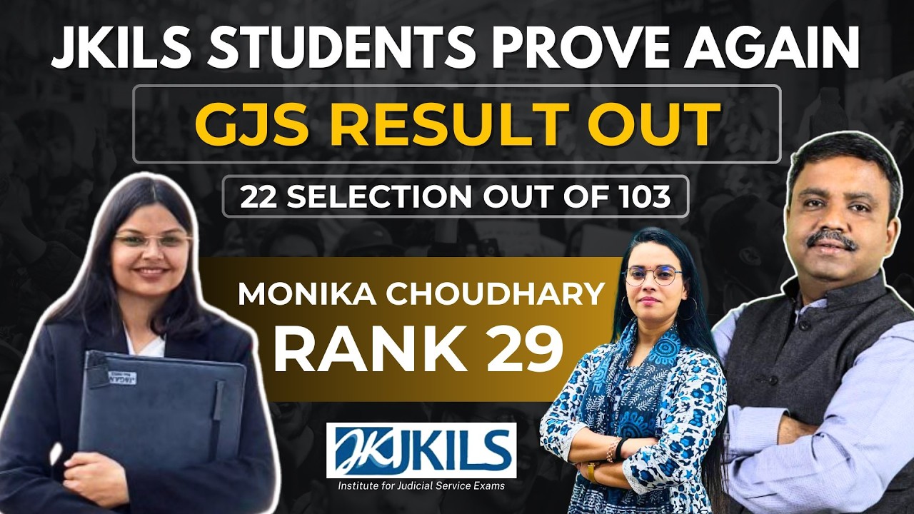 GJS Result Out | JKILS Student Monika Choudhary Rank 29 | 22 Selections Out of 103