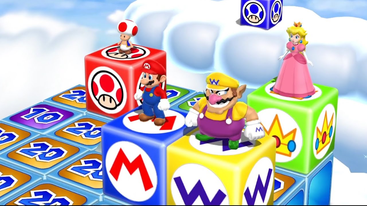 Mario vs Princess Peach vs Toad vs Wario - Who wins? [Mario Party 9 - High Rollers]