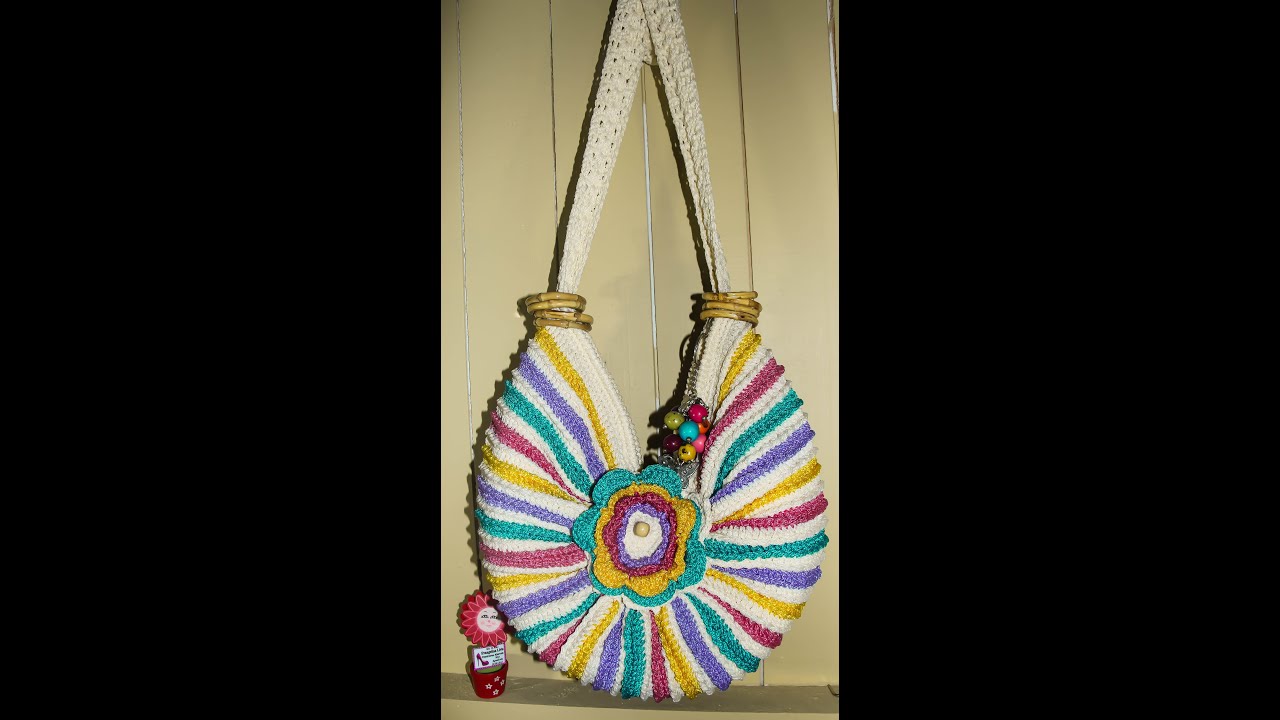 BOLSO/CARTERA ARCOIRIS TEJIDA A CROCHET paso a paso