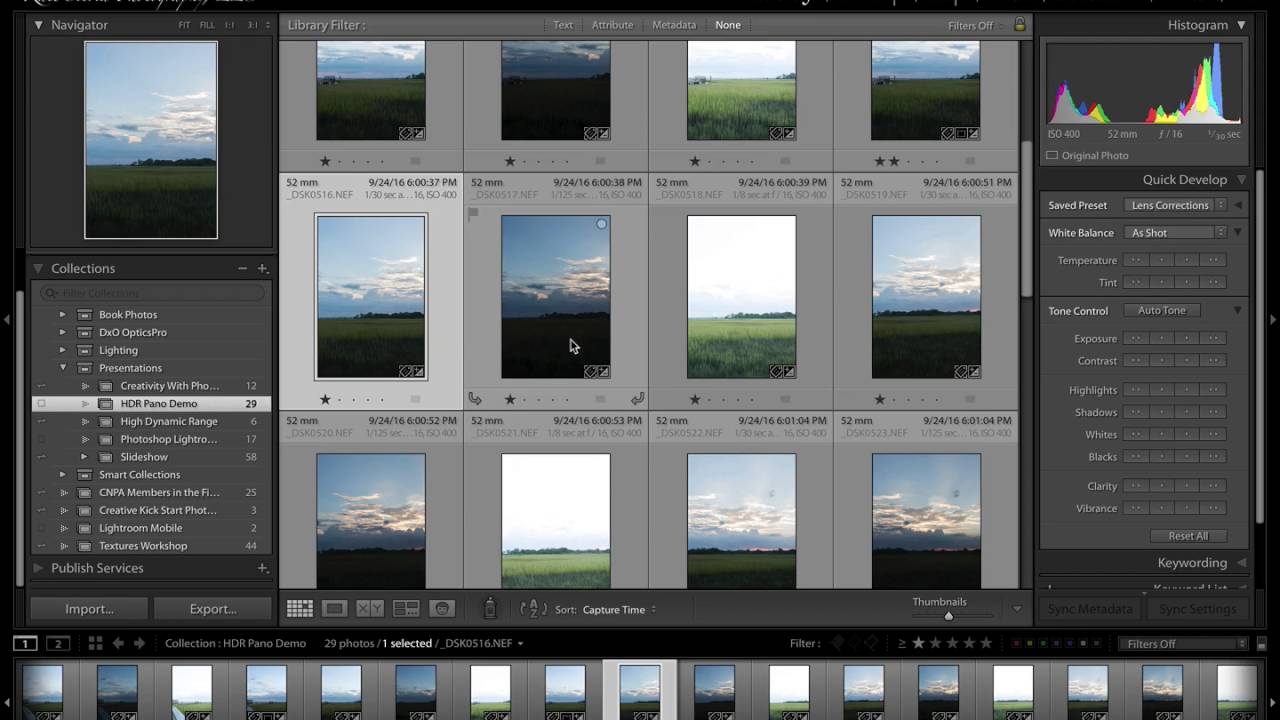 Put Together an HDR PANO in Lightroom CC