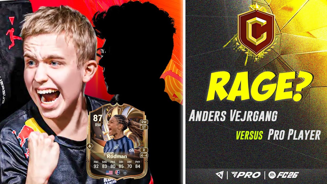 ANDERS VEJRGANG X PRO PLAYER IN FC26 (DIFFICULT MATCH AND RAGE) FC26 PRO