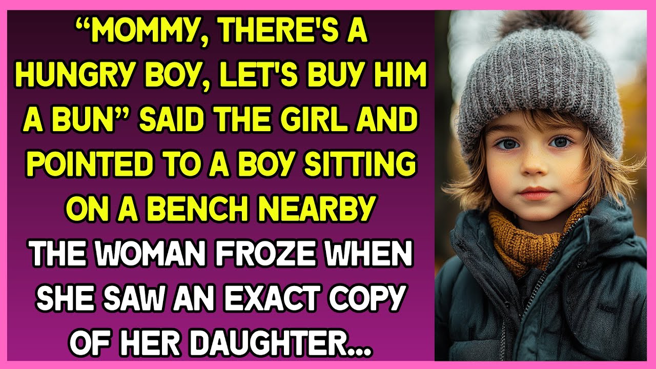 “Mommy, there's a hungry boy,” said the girl. Woman froze when she saw an exact copy of her daughter