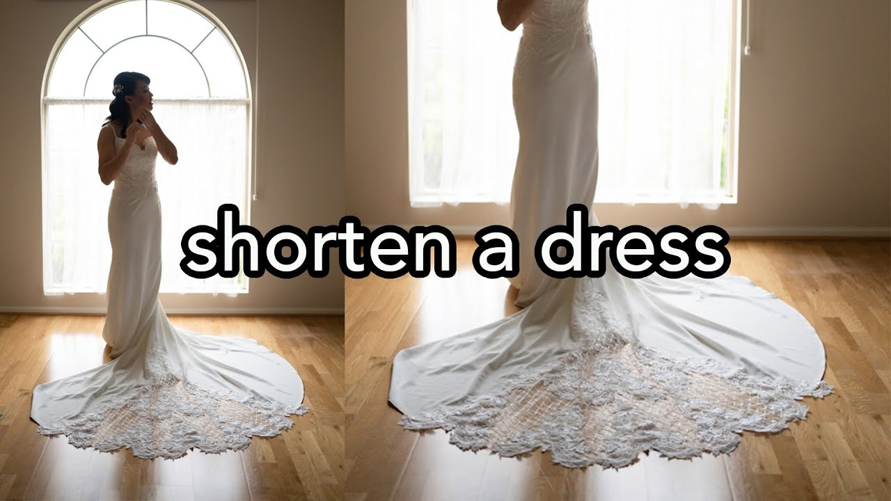 Как укоротить платье или юбку! 👗 Простое руководство по шитью свадебного платья своими руками.