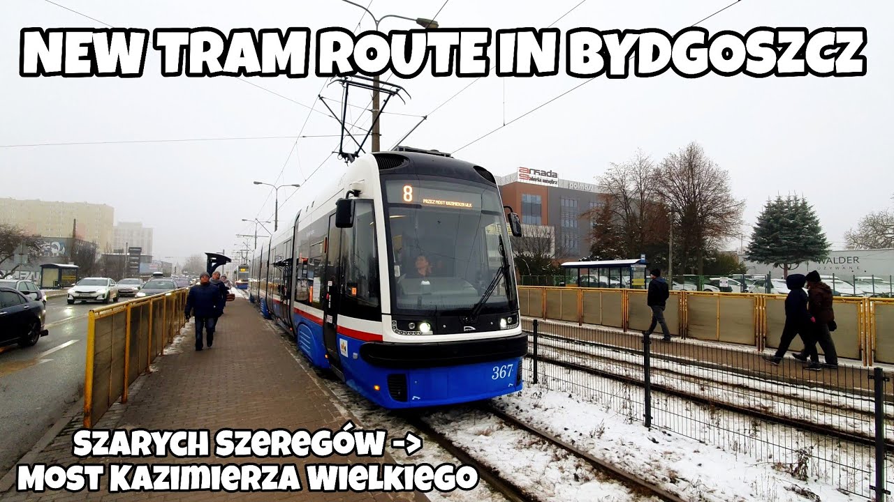 RIDING ON THE TRAM ROUTE IN BYDGOSZCZ 2023 | SZARYCH SZEREGÓW TO MOST KAZIMIERZA WIELKIEGO