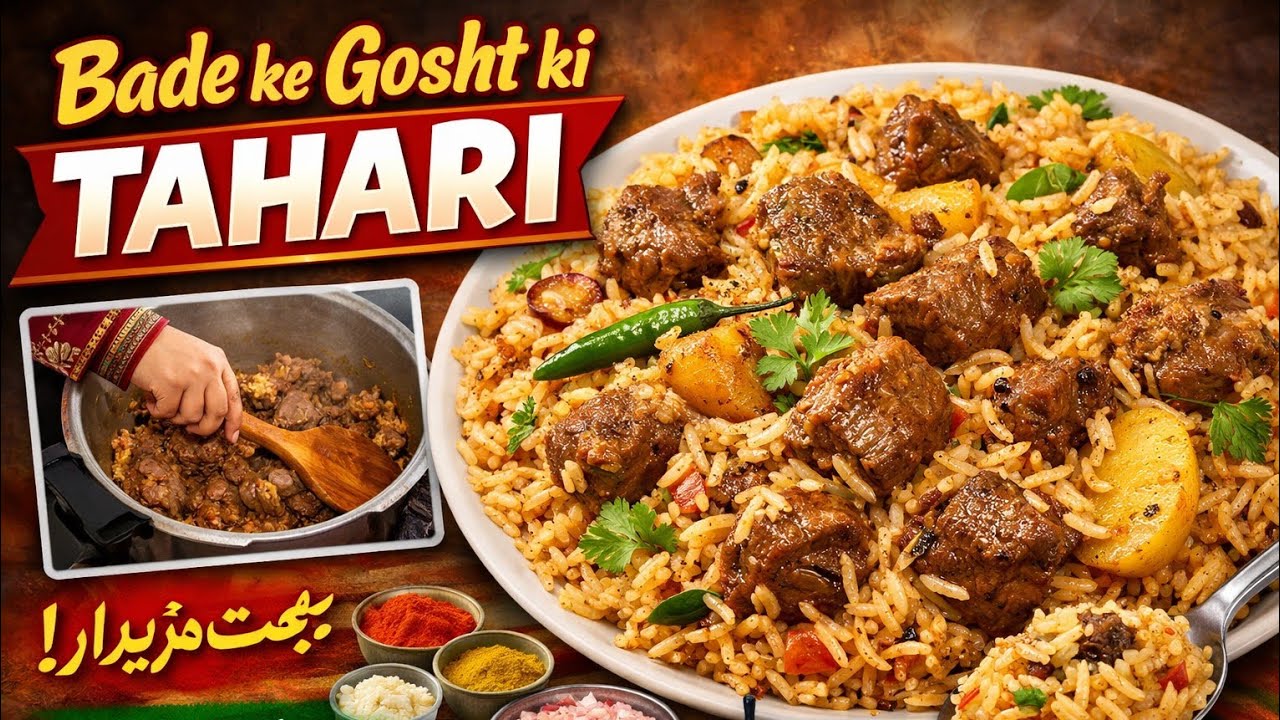Gosht Ki Mazedaar Tahari Banane Ka Aasan Tarika || Non Veg Tahari || Bade Ke Gosht Ki Tahari 