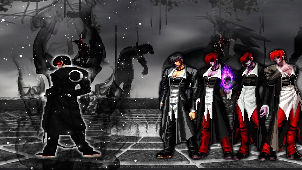 [KOF Mugen] Orochi Iori Black Flame Remake Vs AD Orochi Iori Yagami Team