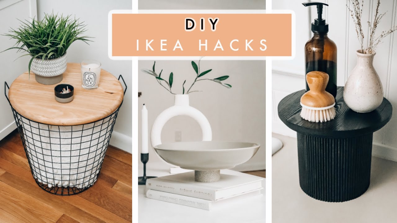 3 Of the Easiest Ikea Hacks Ever! | Side Table Storage, Fluted Stand, Decorative Bowl