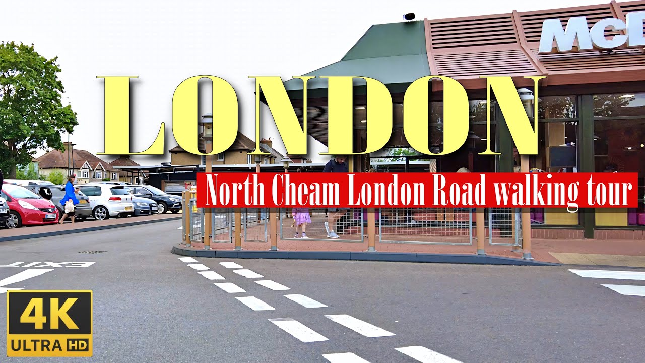 North Cheam London Road walking tour | London England United Kingdom | 4K