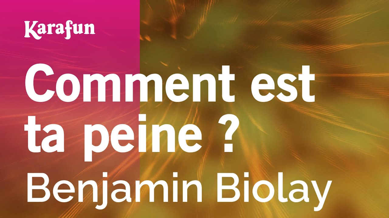 Comment est ta peine ? - Benjamin Biolay | Karaoke Version | KaraFun