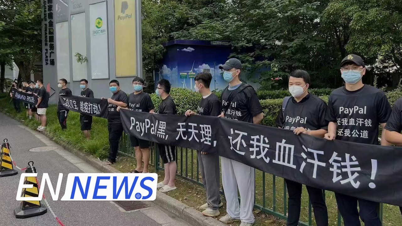A Number of Sellers Protest for the Frozen Funds by PayPal