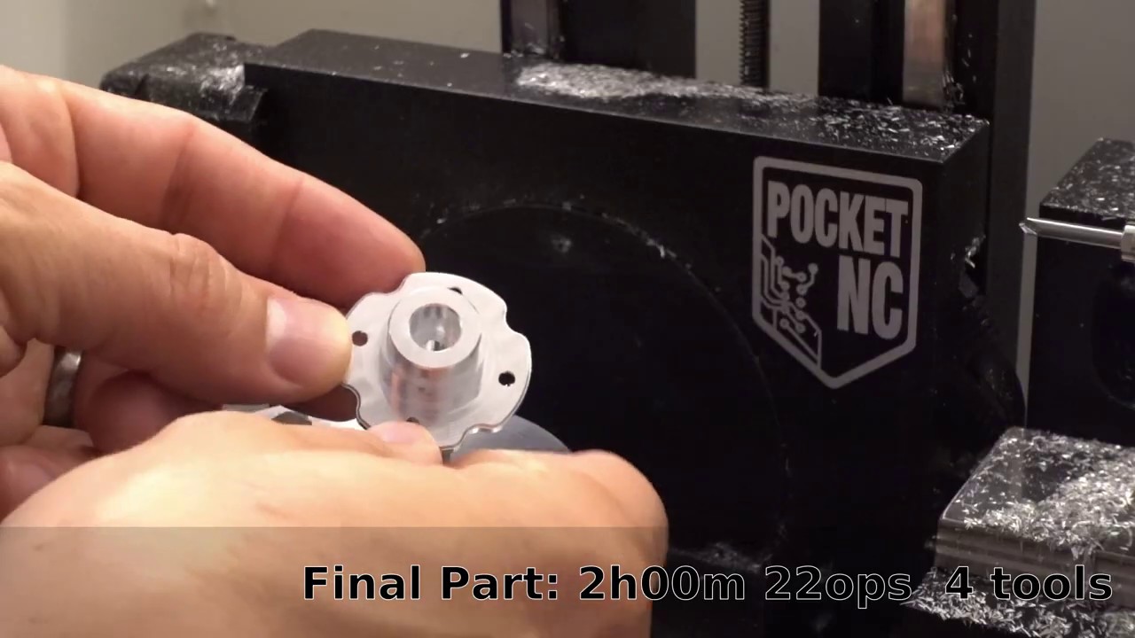 Machining a gearbox part on the Pocket NC v2-50 out of 6061