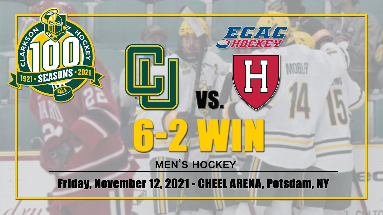 CLARKSON MEN'S HOCKEY - Golden Knights 6 - Harvard 2, Nov. 12, 2021