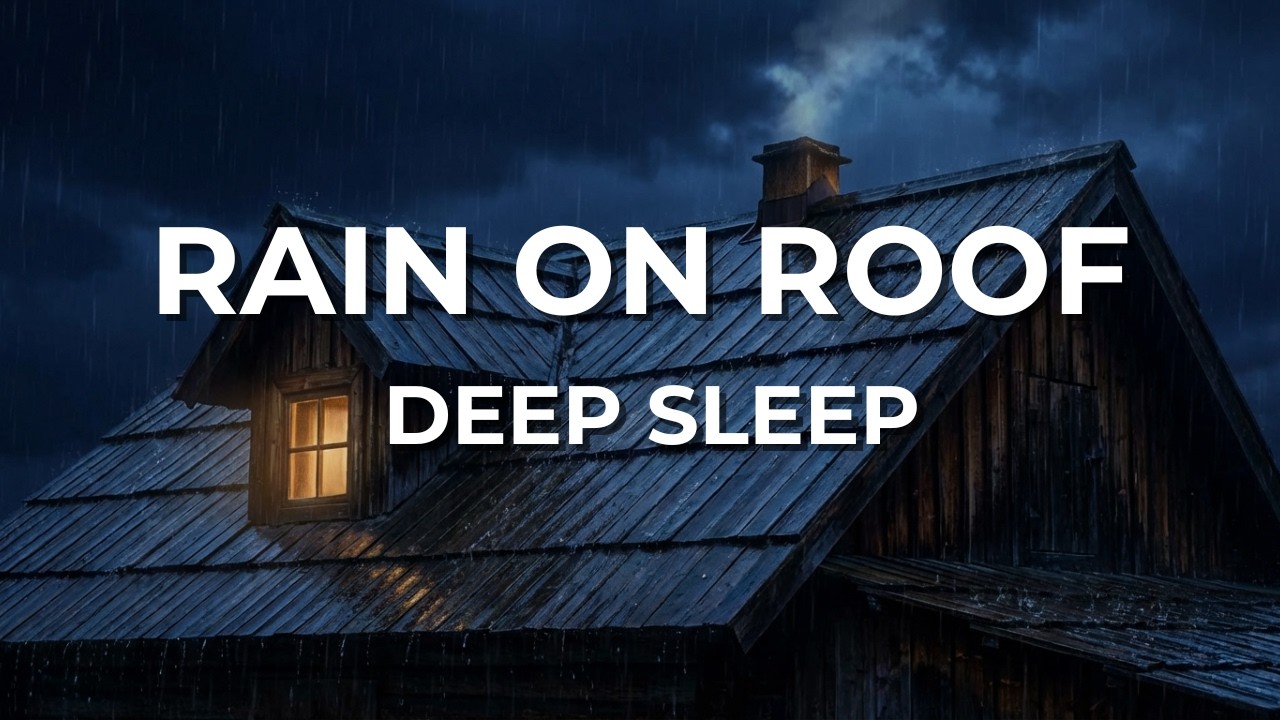 Rain on Roof at Night (Black Screen) – 3 Hours for Deep Sleep