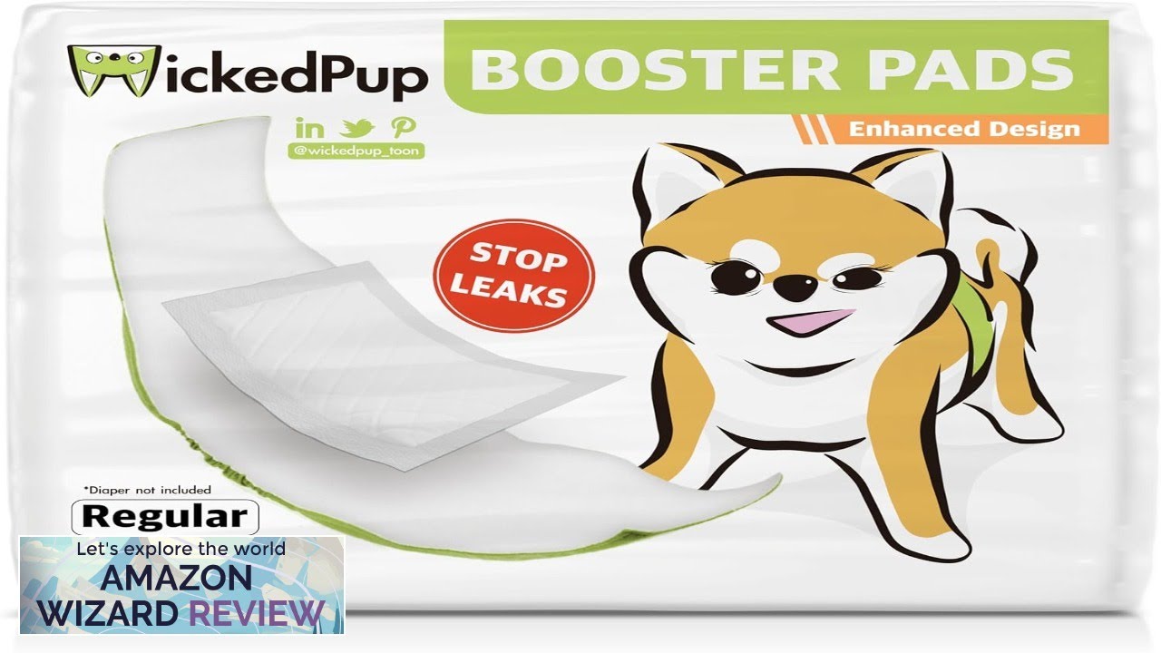 WICKEDPUP Dog Diaper Liners Booster Pads for Male and Female Dogs, 100ct Review
