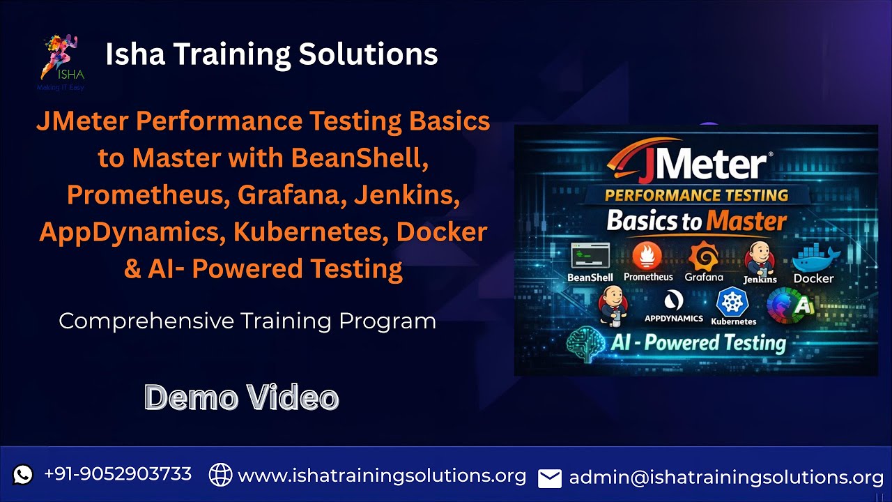 JMeter Performance Testing Basics to Master Demo on 7th Jan.Contact us on +91-9052903733 to enroll