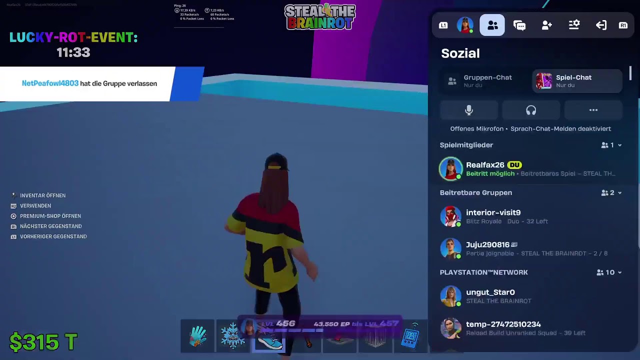 Fortnite Steal a brainrot admin abuse und traden