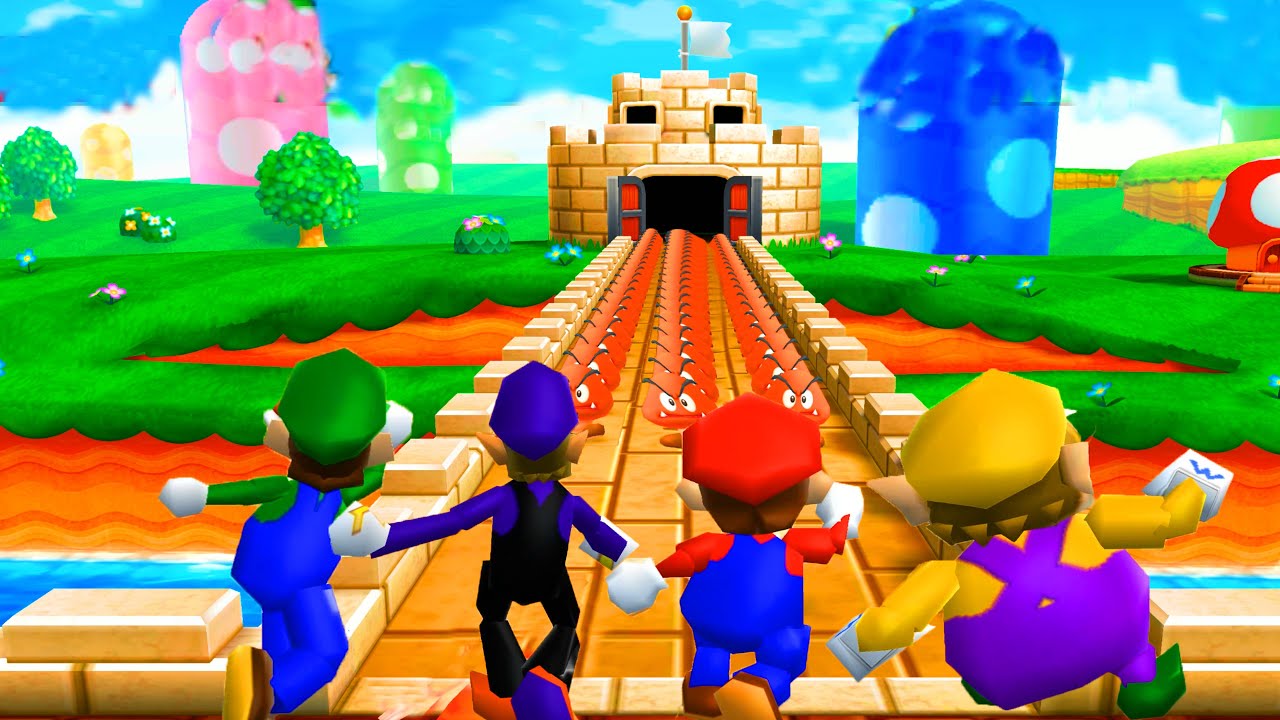 Mario Party 9 Minigames - Luigi vs Waluigi vs Mario vs Wario (Master Difficulty)#mariogame