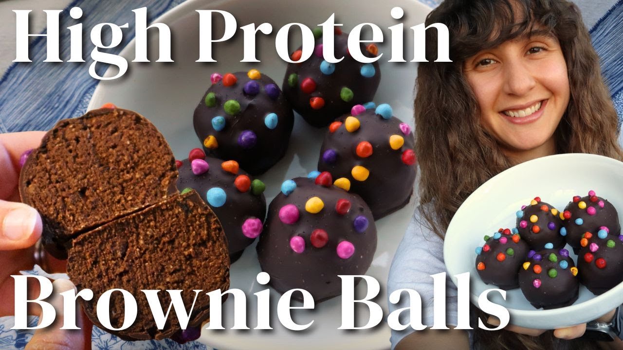 COSMIC BROWNIE Power Balls (11G Plant Protein!) | No Bake, Vegan, Gluten-Free Energy Bites 🌱🍫