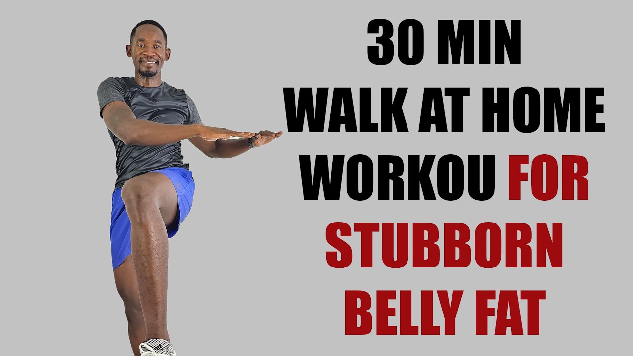 30-Minute Walk at Home Workout for STUBBORN BELLY FAT🔥250 Calories🔥