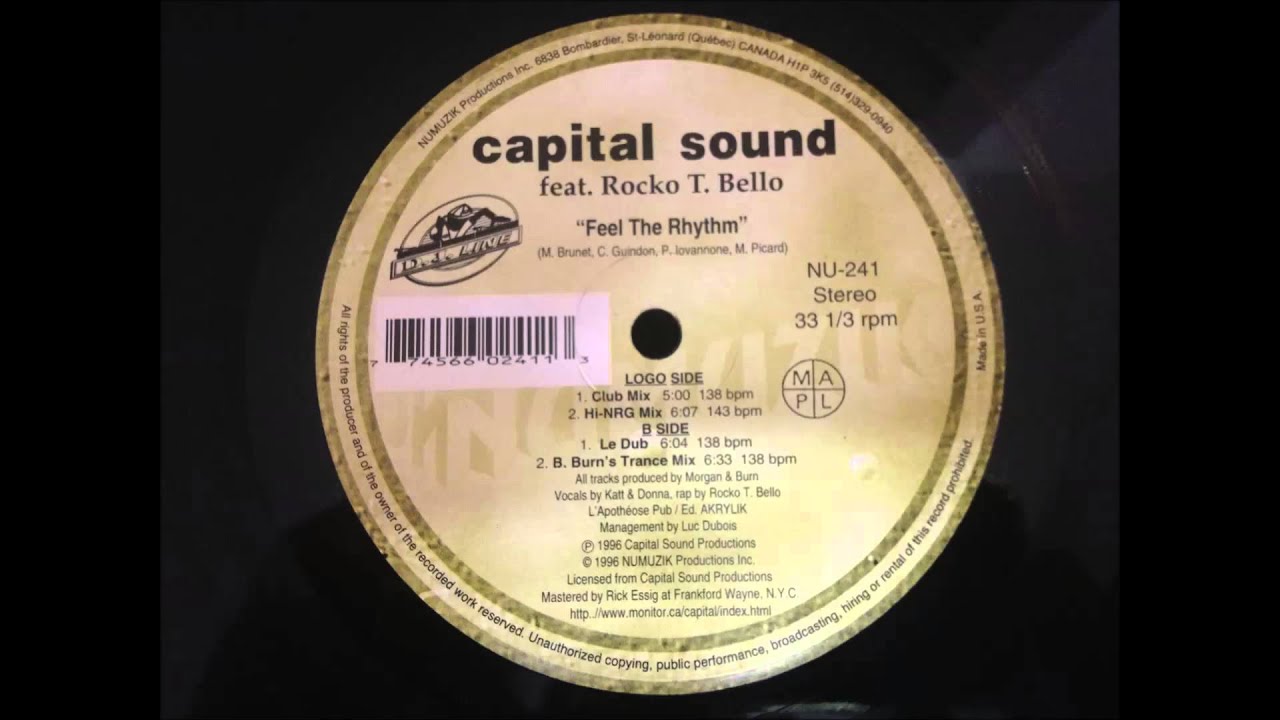 Capital Sound Feat. Rocko T. Bello - Feel The Rhythm