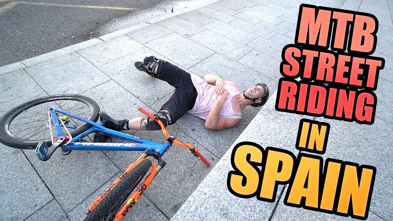 MTB STREET RIDING, MOPEDS AND SURFING IN SPAIN *CRASHES*