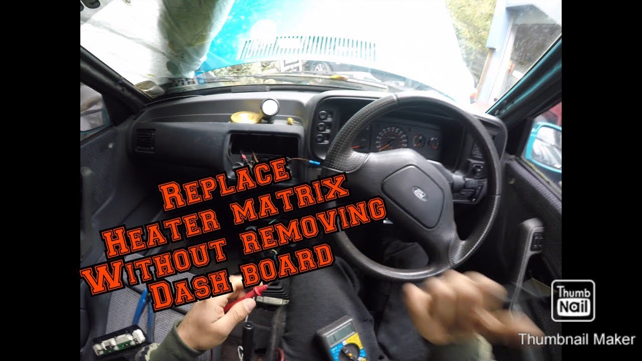 HOW TO REPLACE HEATER MATRIX ON FORD ESCORT RS TURBO WITHOUT REMOVING DASHBOARD!!