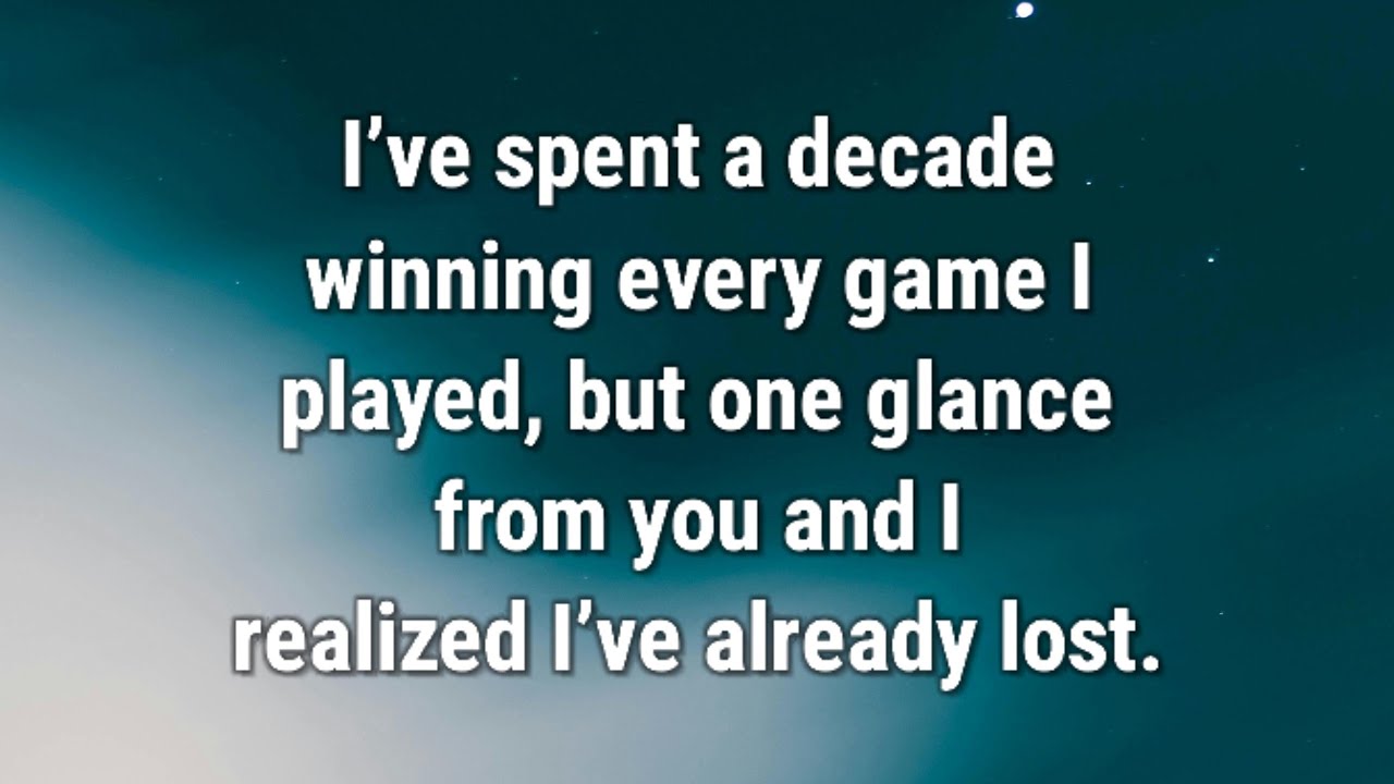 💌 I’ve spent a decade winning every game I played, but one...