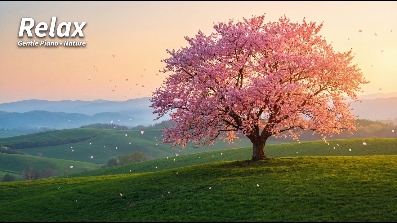 Peaceful Piano Music 🌿 Healing Relaxing Music & Nature Scenery, Stress Relief, Calming & Meditation