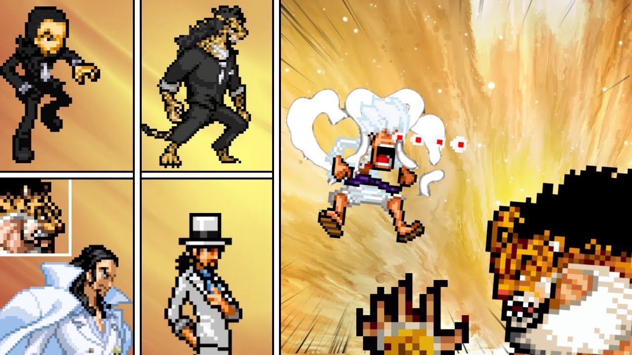 EVOLUTION OF ROB LUCCI IN ONE PIECE GAMES MUGEN - All Ultimates & Luffy G5 VS Lucci