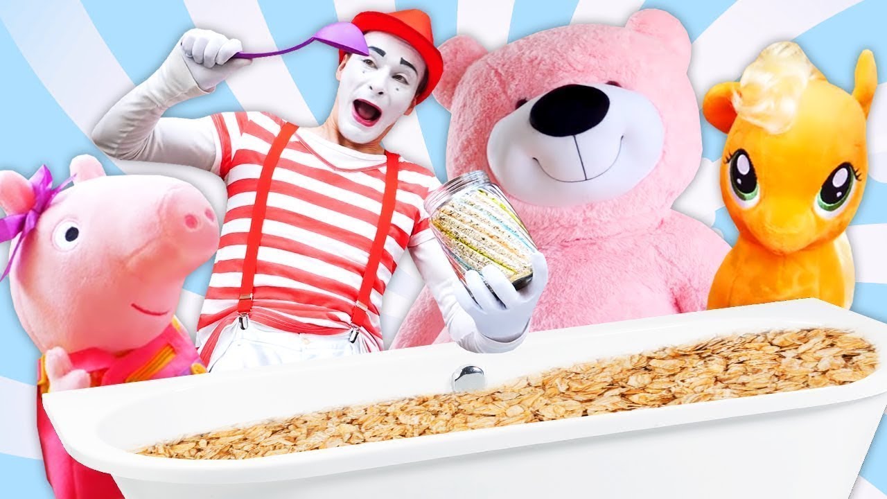 Clown Video - Peppa Wutz und Baby Born - Haferbrei für die Spielzeuge