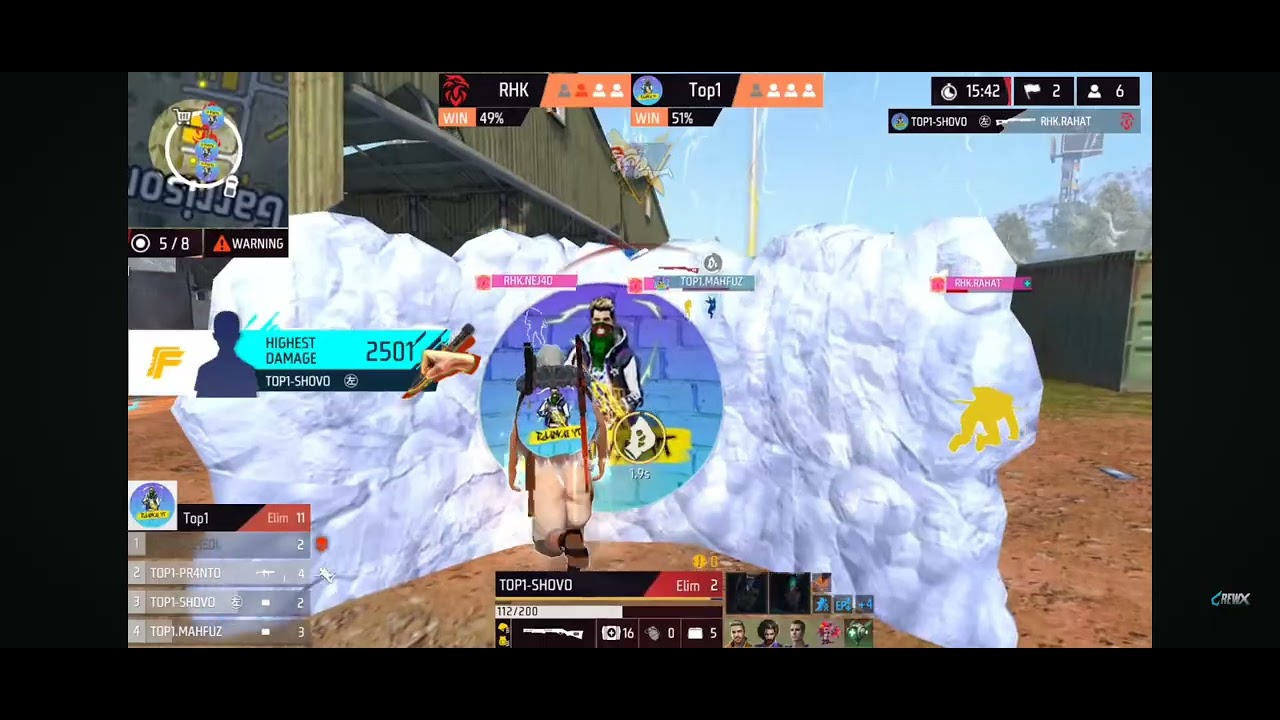 RHK VS Top 1@free fire 