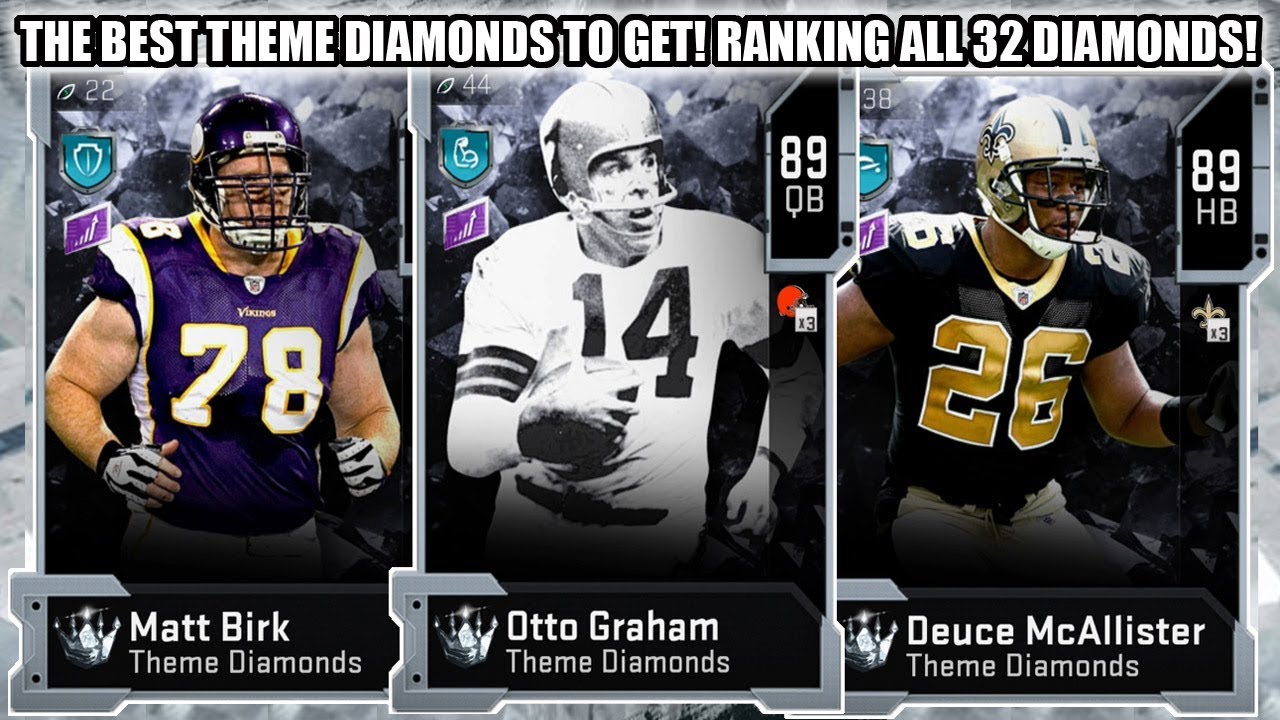 THE BEST THEME DIAMONDS TO GET! RANKING ALL 32 THEME DIAMONDS! | MADDEN 20 ULTIMATE TEAM