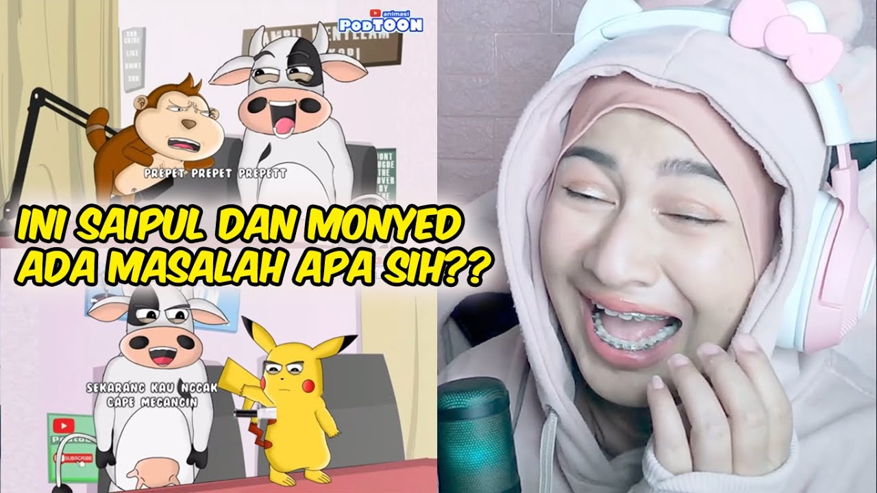 REACTION ANIMASI PODTOON MONYED PODCAST BERUJUNG ADU JANGKRIK
