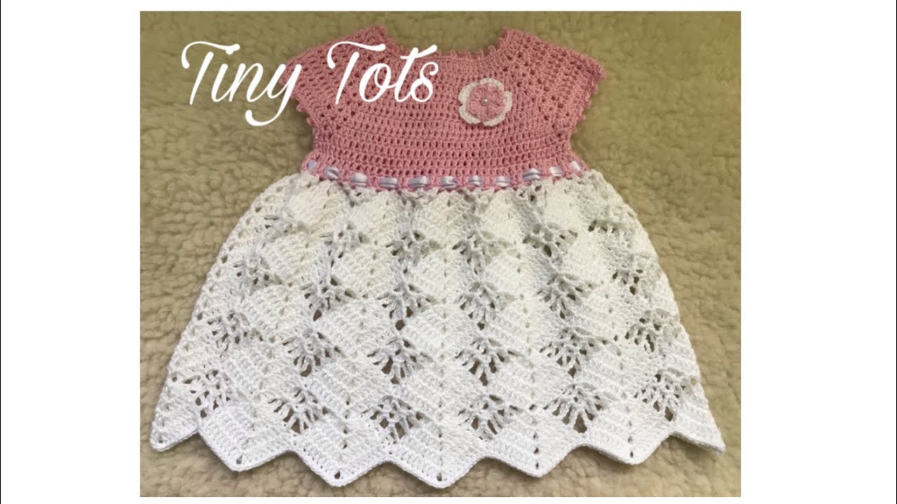 Vestido de crochê “Anna” TAM 0/3 (outros tamanhos tabela na descrição)