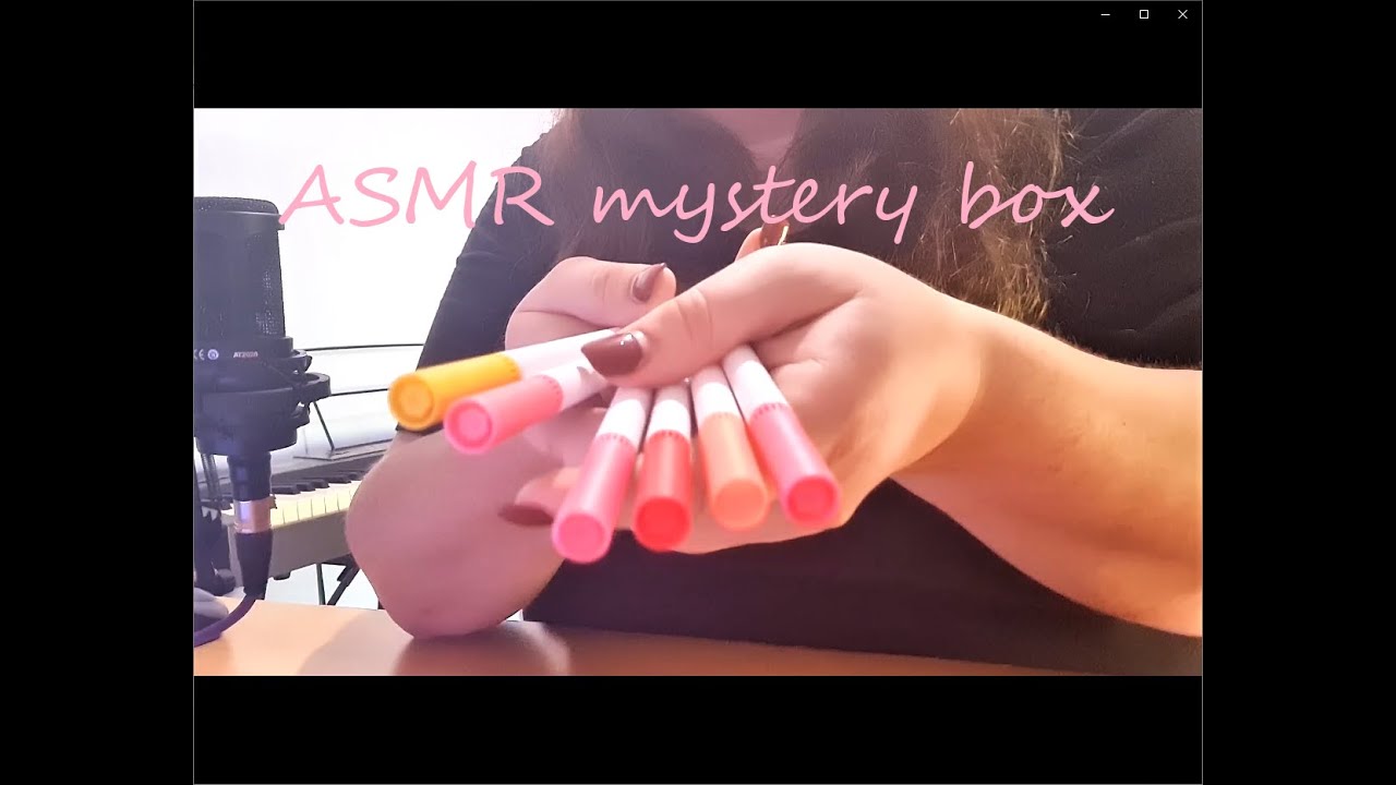 ASMR Mystery box opening - chill fun - tapping, testing colours etc.