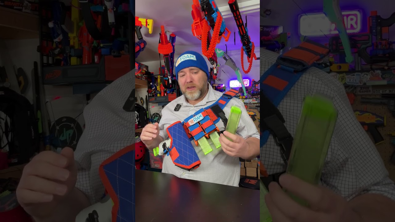 Nerf tactical gear?! Or TACTICOOL gear. Seriously amazing handmade inverted chest rig by @FoaMando