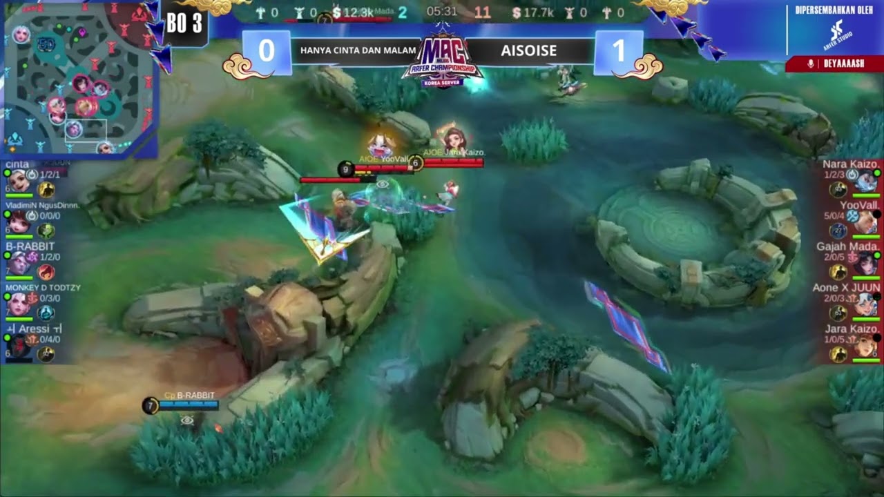 [ID] | MAC Korea Server Knockout Stage Week 2 | AISOISE VS CINTA & MALAM | Game 2 - Mobile Legends